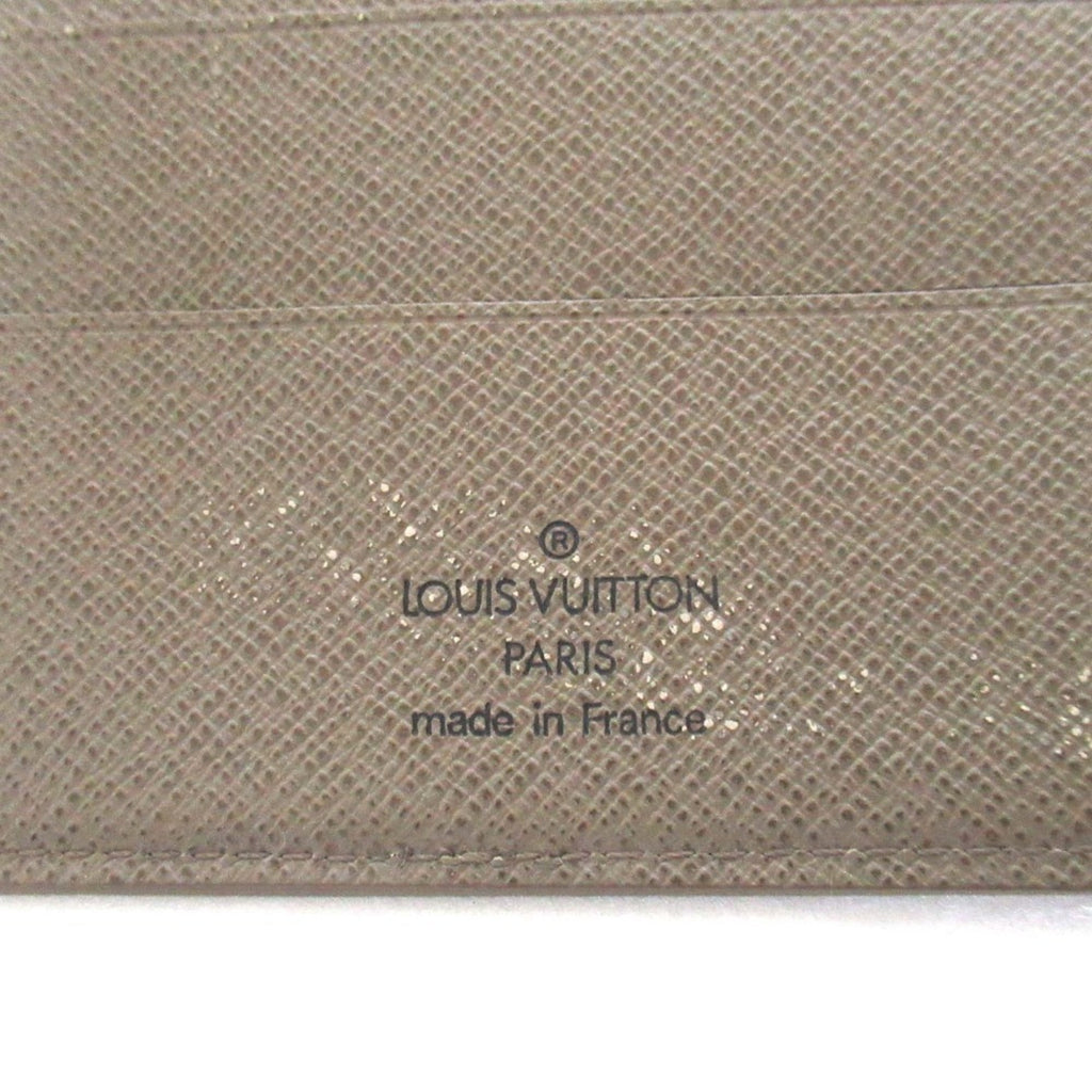 Louis Vuitton Khaki Leather Long Wallet (Bi-Fold) (Pre-Owned)