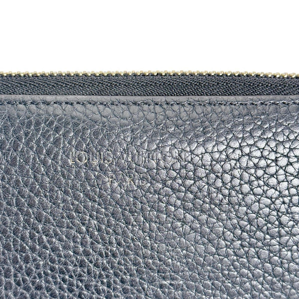 Louis Vuitton Black Noir Leather Long Wallet (Bi-Fold) (Pre-Owned)