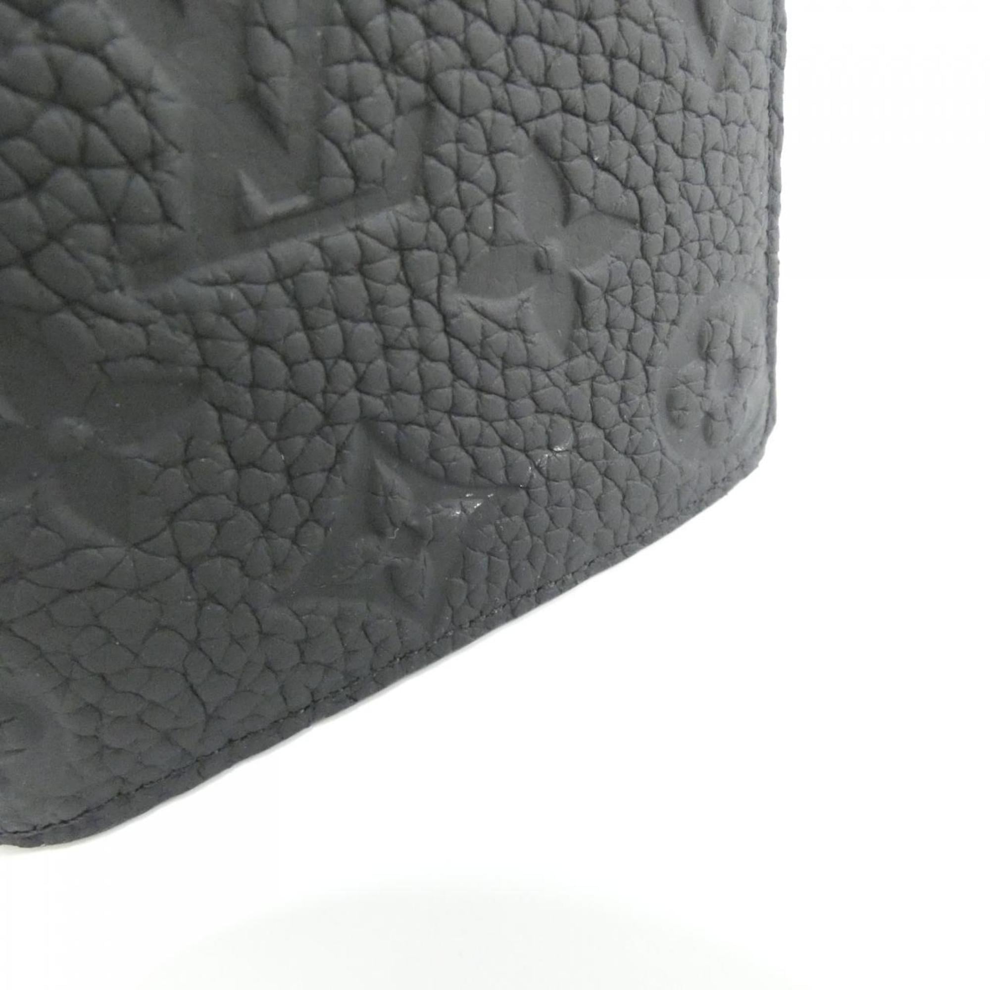 Louis Vuitton Black Leather Long Wallet (Bi-Fold) (Pre-Owned)