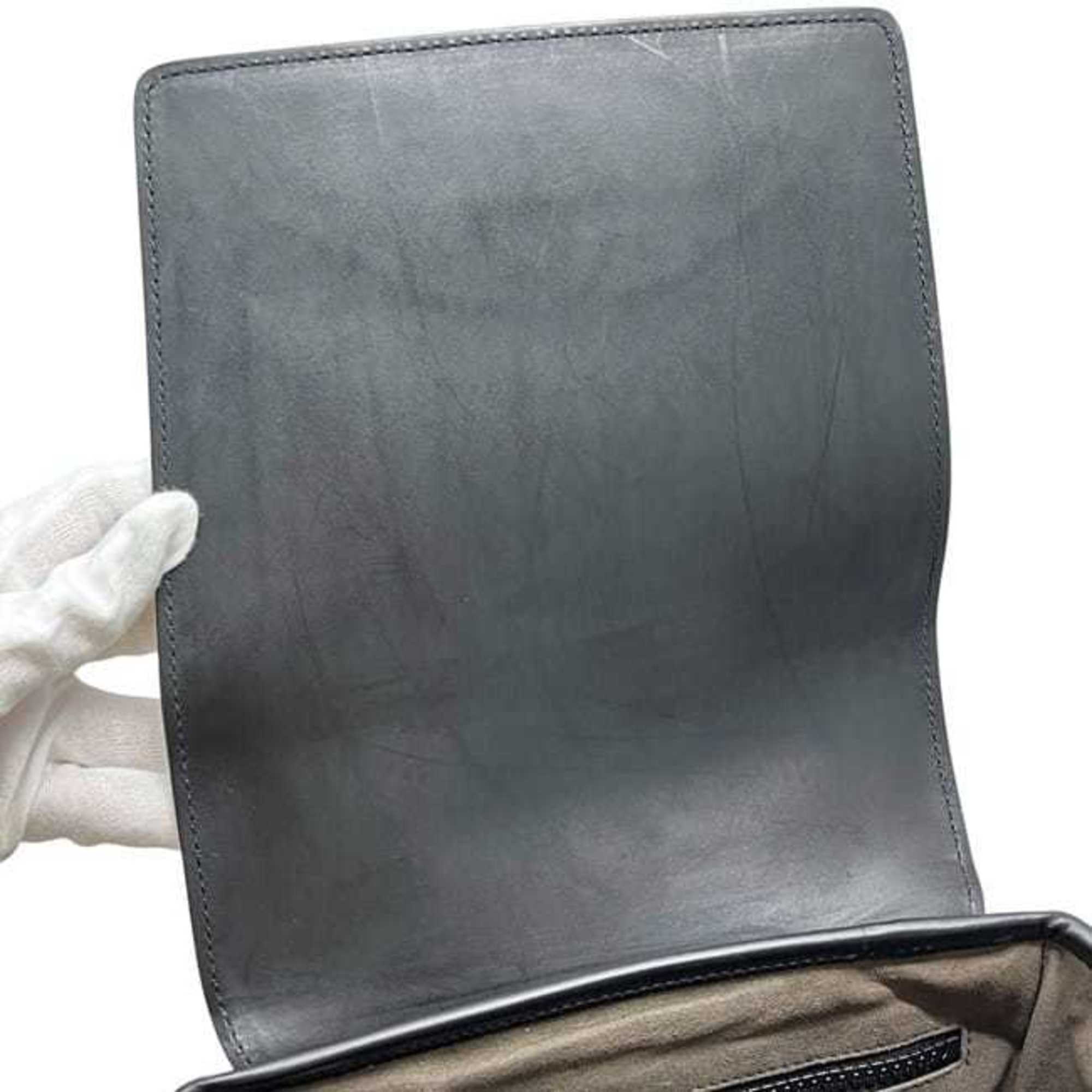 Buckle Flap Messenger Bag GG Coated Canvas with Leather Medium