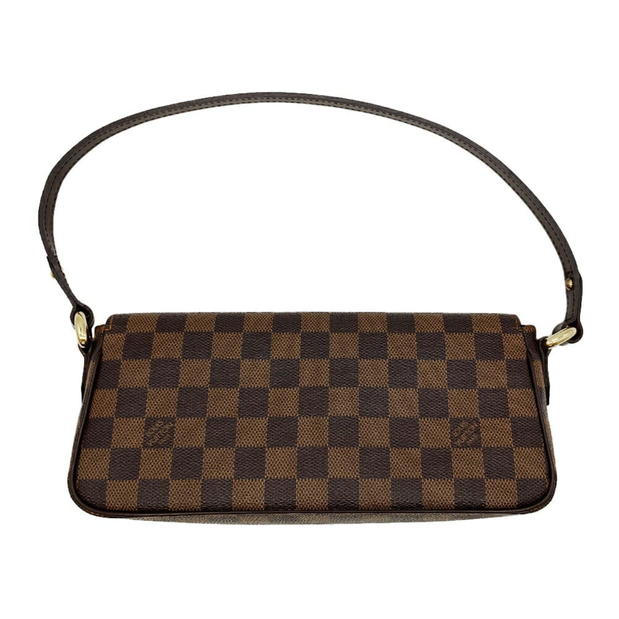 Louis Vuitton Damier Brown Damier Canvas Ebene Galle Leather Shoulder Bag (Pre-Owned)