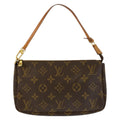 Louis Vuitton Brown Pvc Leather Handbag Pochette Pouch (Pre-Owned)