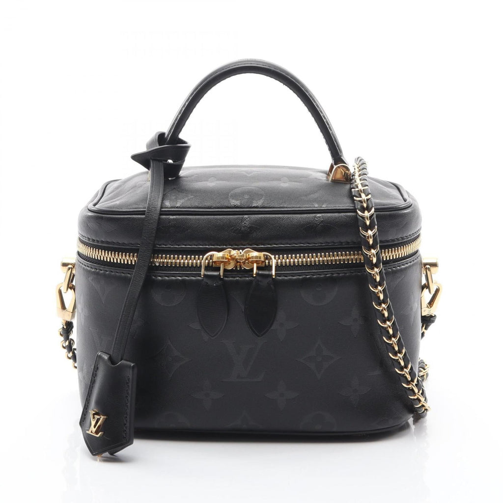 Louis Vuitton Black Leather Handbag (Pre-Owned)