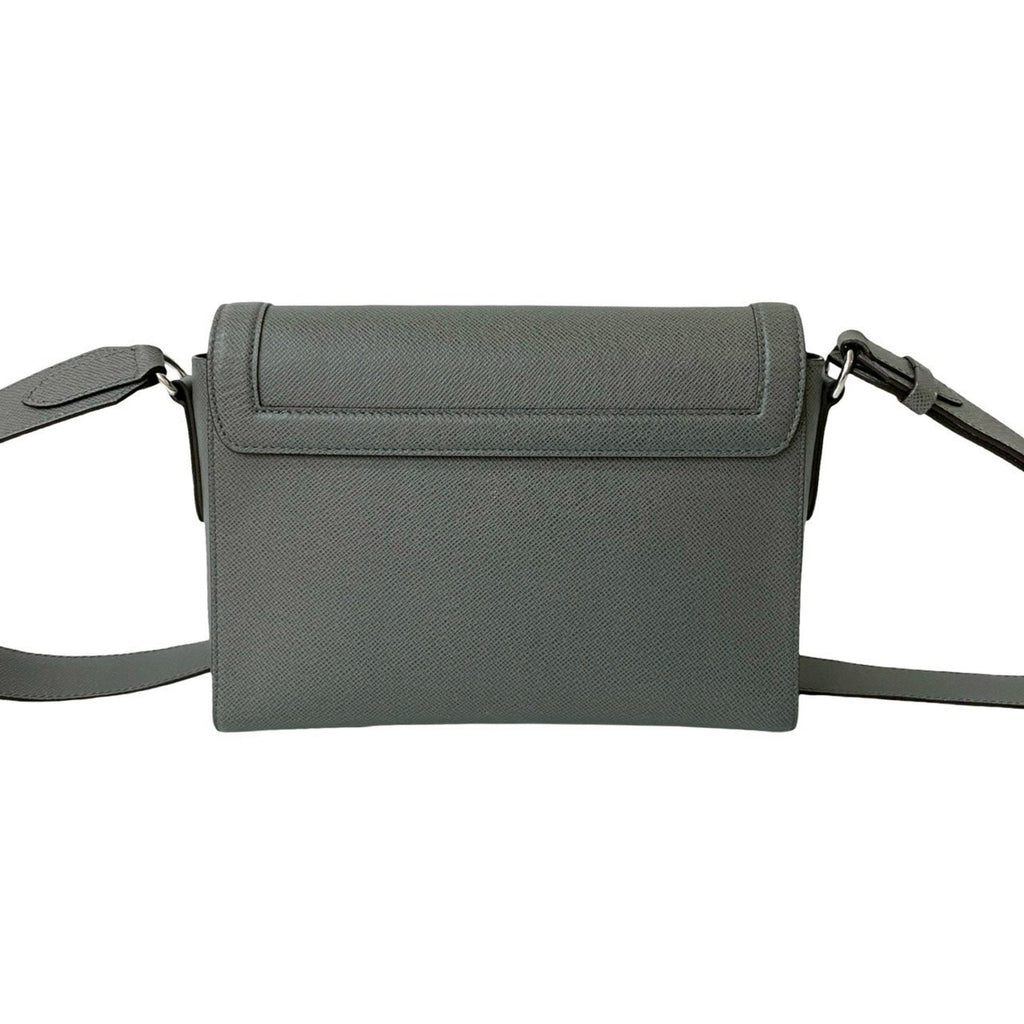 Louis Vuitton Gray Leather Shoulder Bag (Pre-Owned)