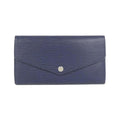 Louis Vuitton Indigo Leather Long Wallet (Bi-Fold) (Pre-Owned)