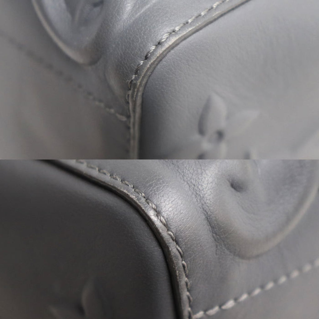 Louis Vuitton Gray Leather Shoulder Bag (Pre-Owned)