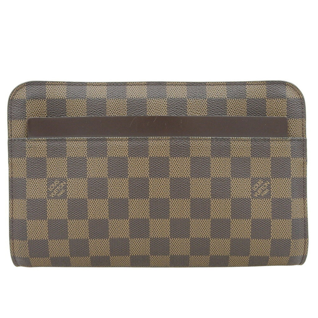 Louis Vuitton Damier Damier Canvas Ebene Pvc Clutch Bag (Pre-Owned)