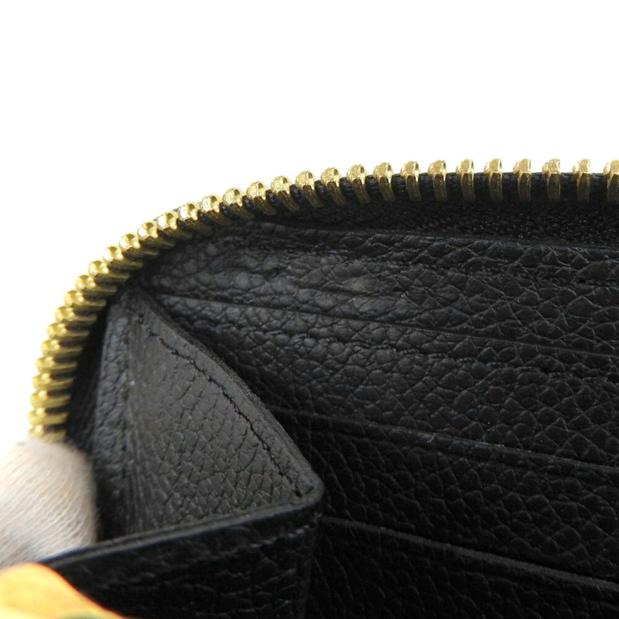 Louis Vuitton Black Noir Leather Long Wallet (Bi-Fold) (Pre-Owned)