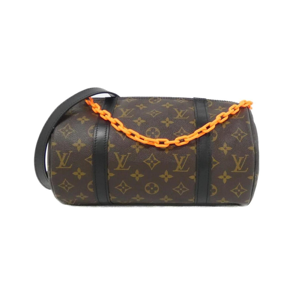Louis Vuitton Black Brown Coated Canvas Shoulder Bag (Pre-Owned)