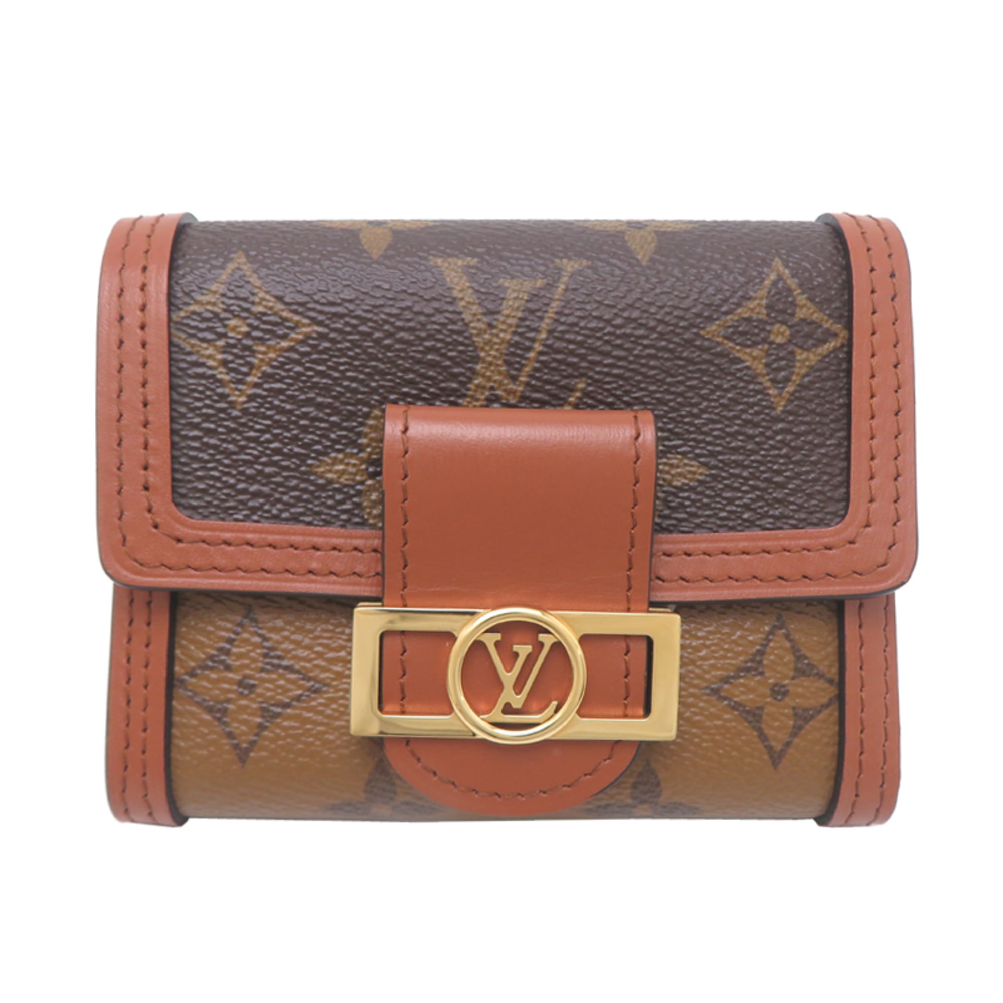 Louis Vuitton Brown Monogram Wallet (Tri-Fold) (Pre-Owned)