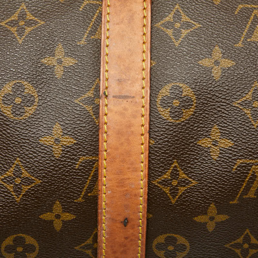Louis Vuitton Brown Pvc Leather Boston Bag (Pre-Owned)