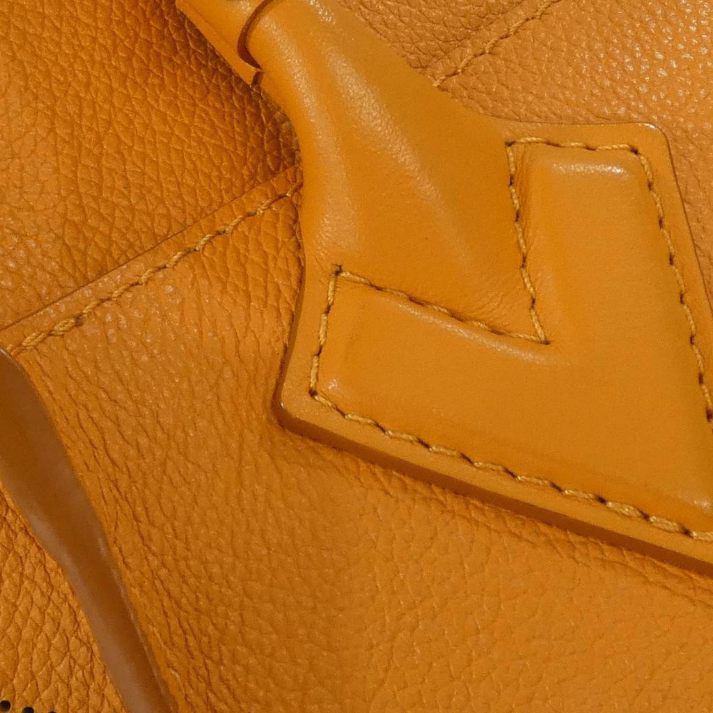 Louis Vuitton Gold Orange Leather Handbag (Pre-Owned)