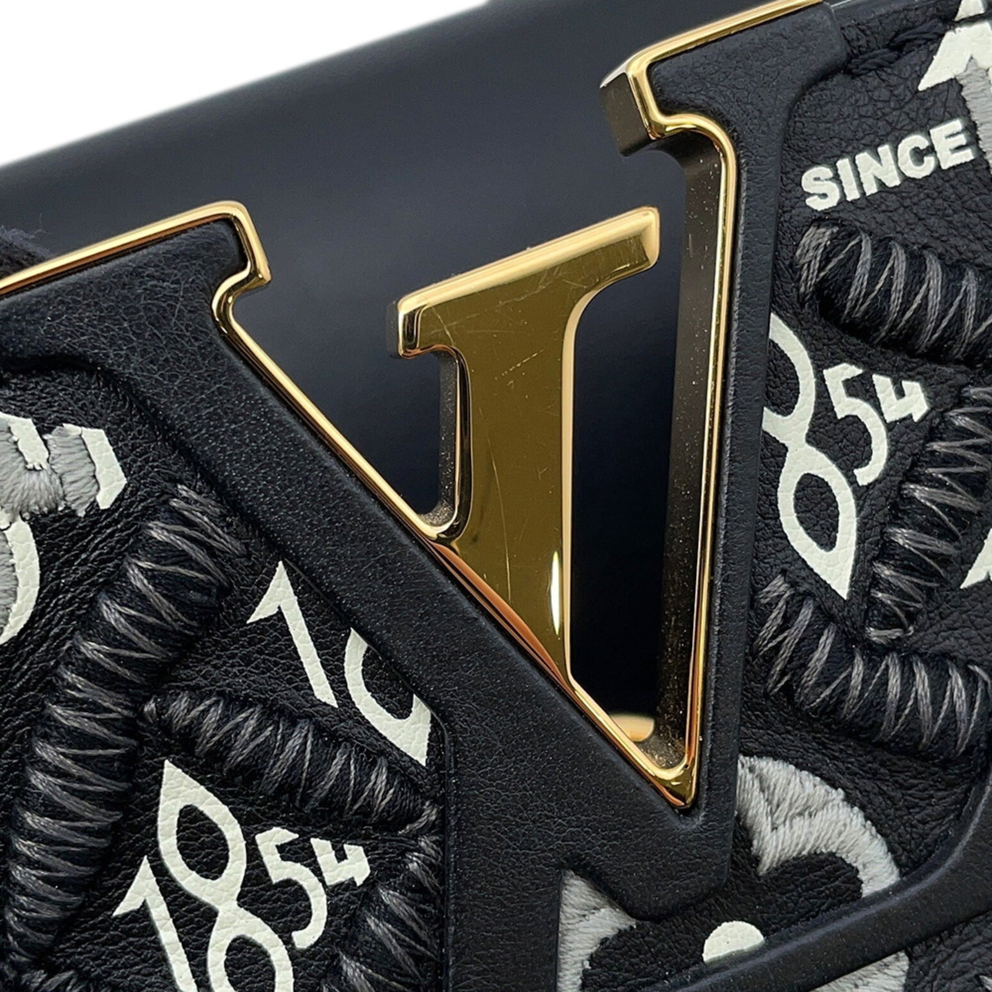 Louis Vuitton Black Noir Leather Handbag (Pre-Owned)