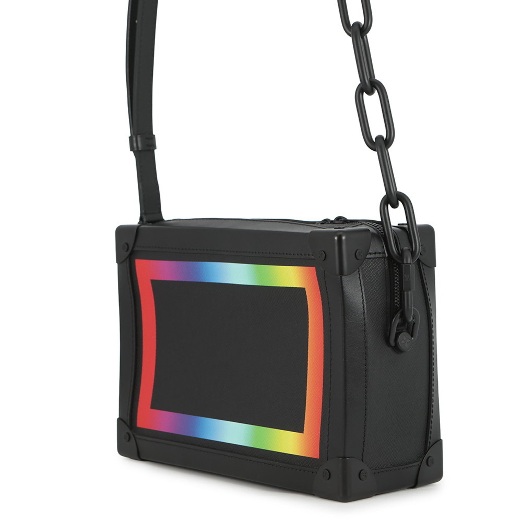 Louis Vuitton Taiga Black Noir Taiga Leather Handbag Shoulder Bag (Pre-Owned)