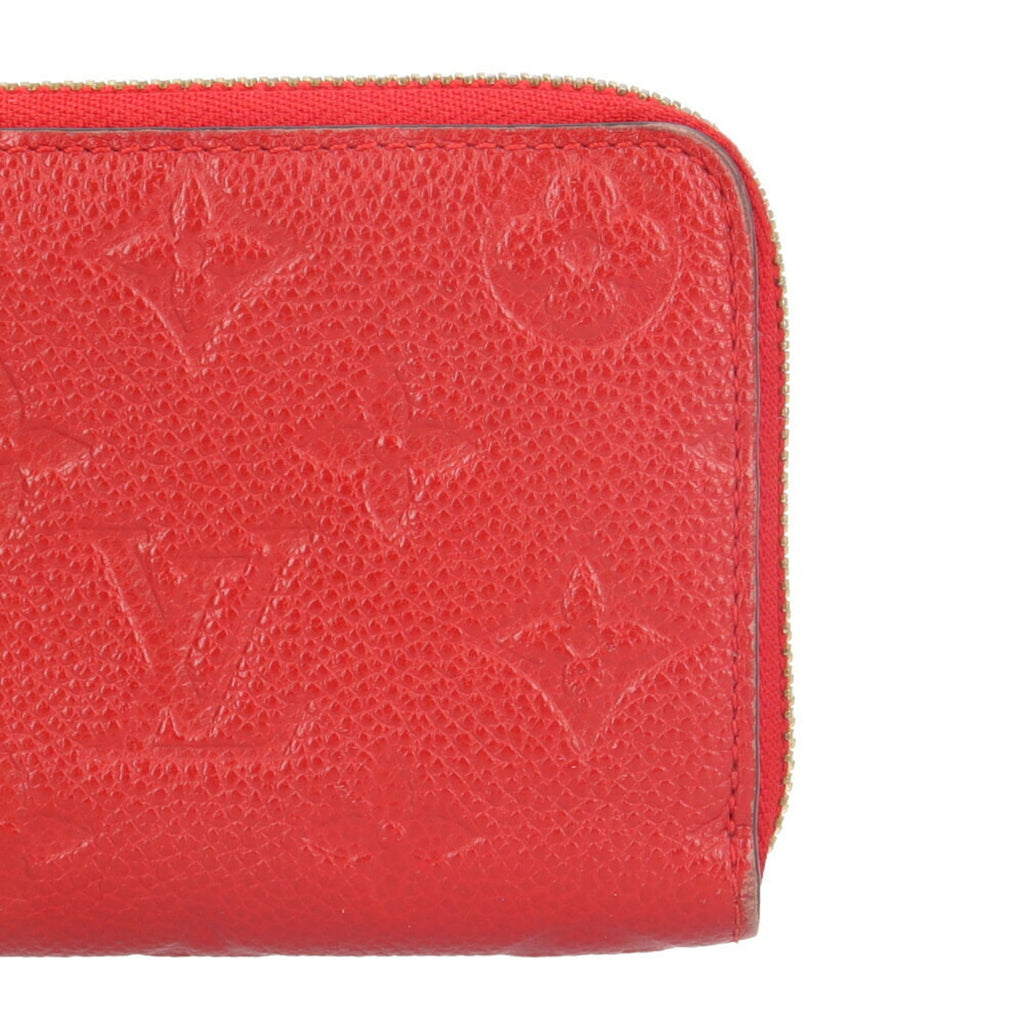 Louis Vuitton Monogram Empreinte Red Color Monogram Empreinte Long Wallet (Bi-Fold) (Pre-Owned)