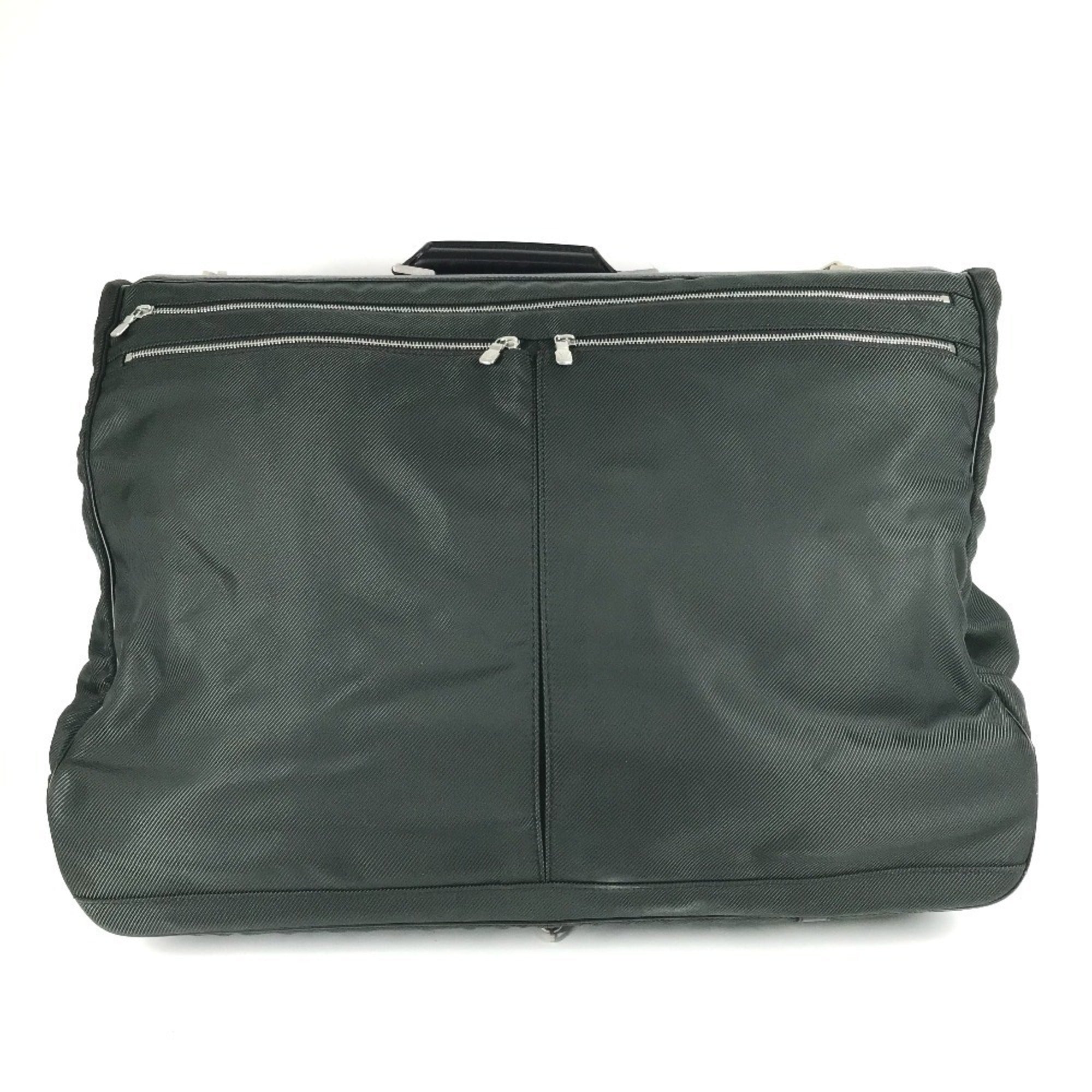Louis Vuitton Black Episea Galle Khaki Taiga Leather Boston Bag Garment Case Handbag Shoulder Bag (Pre-Owned)