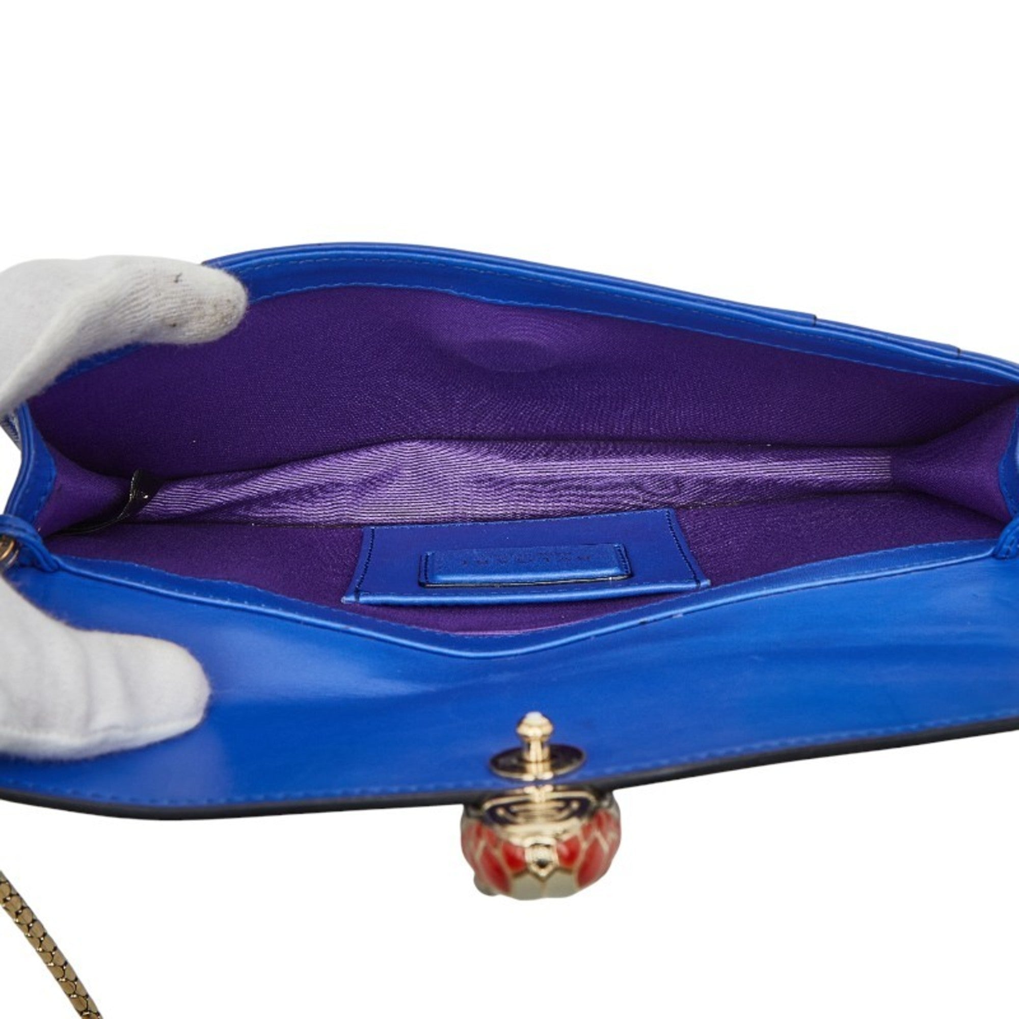 Serpenti Forever Chain Clutch Leather