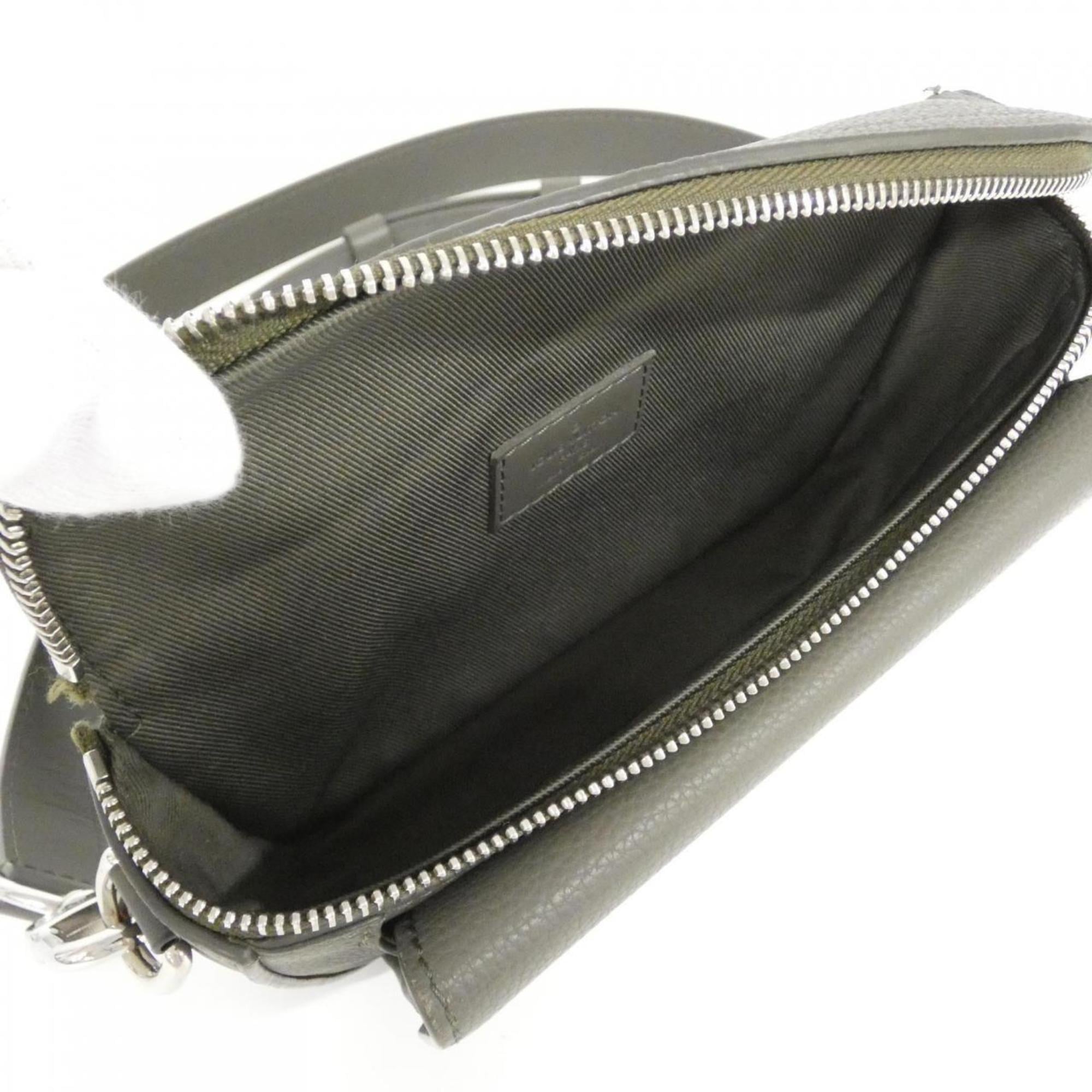 Louis Vuitton Khaki Leather Shoulder Bag (Pre-Owned)