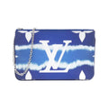 Louis Vuitton Blue White Coated Canvas Pochette Shoulder Bag (Pre-Owned)