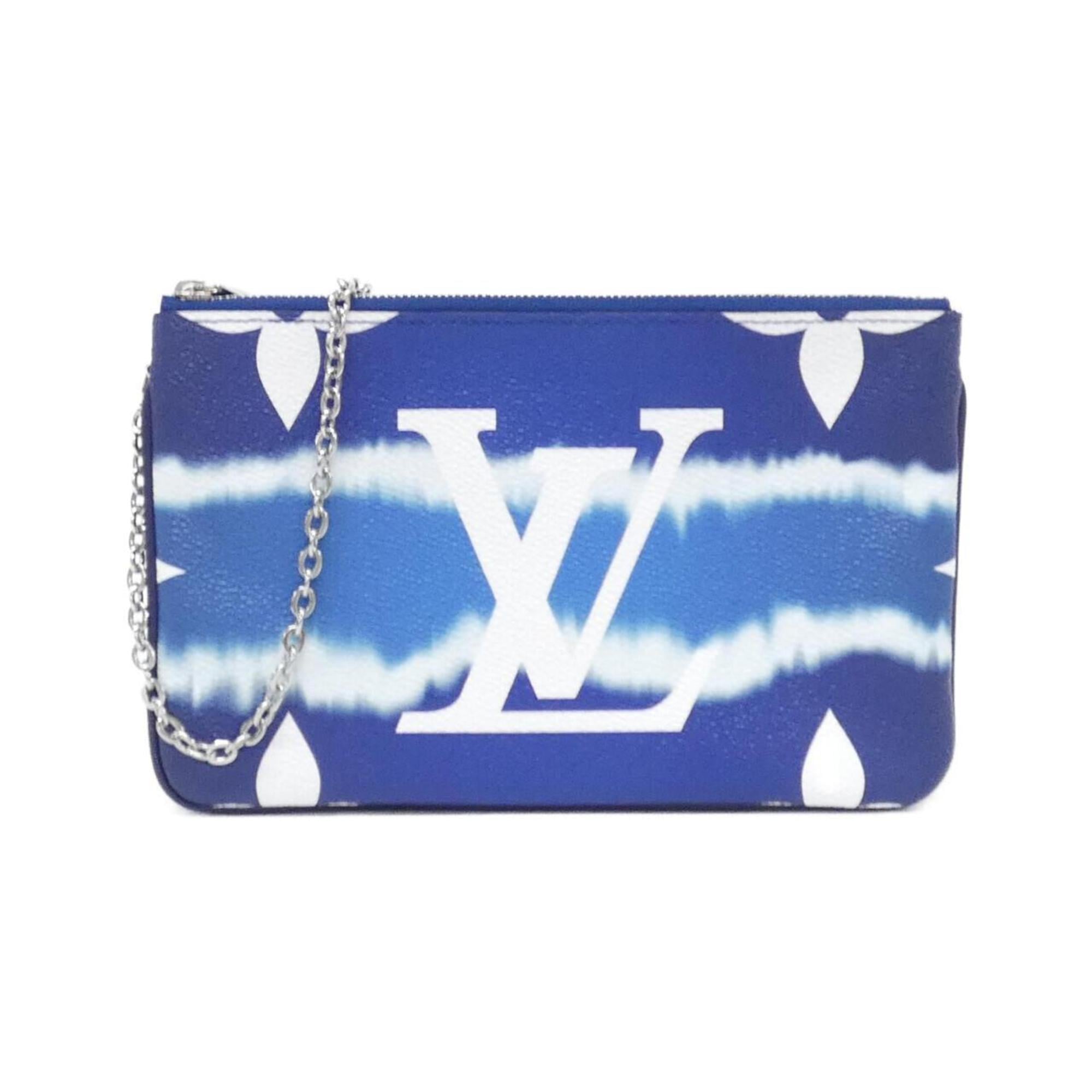 Louis Vuitton Blue White Coated Canvas Pochette Shoulder Bag (Pre-Owned)