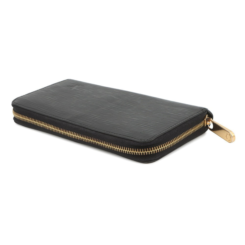 Louis Vuitton Black Noir Epi Leather Long Wallet (Bi-Fold) (Pre-Owned)