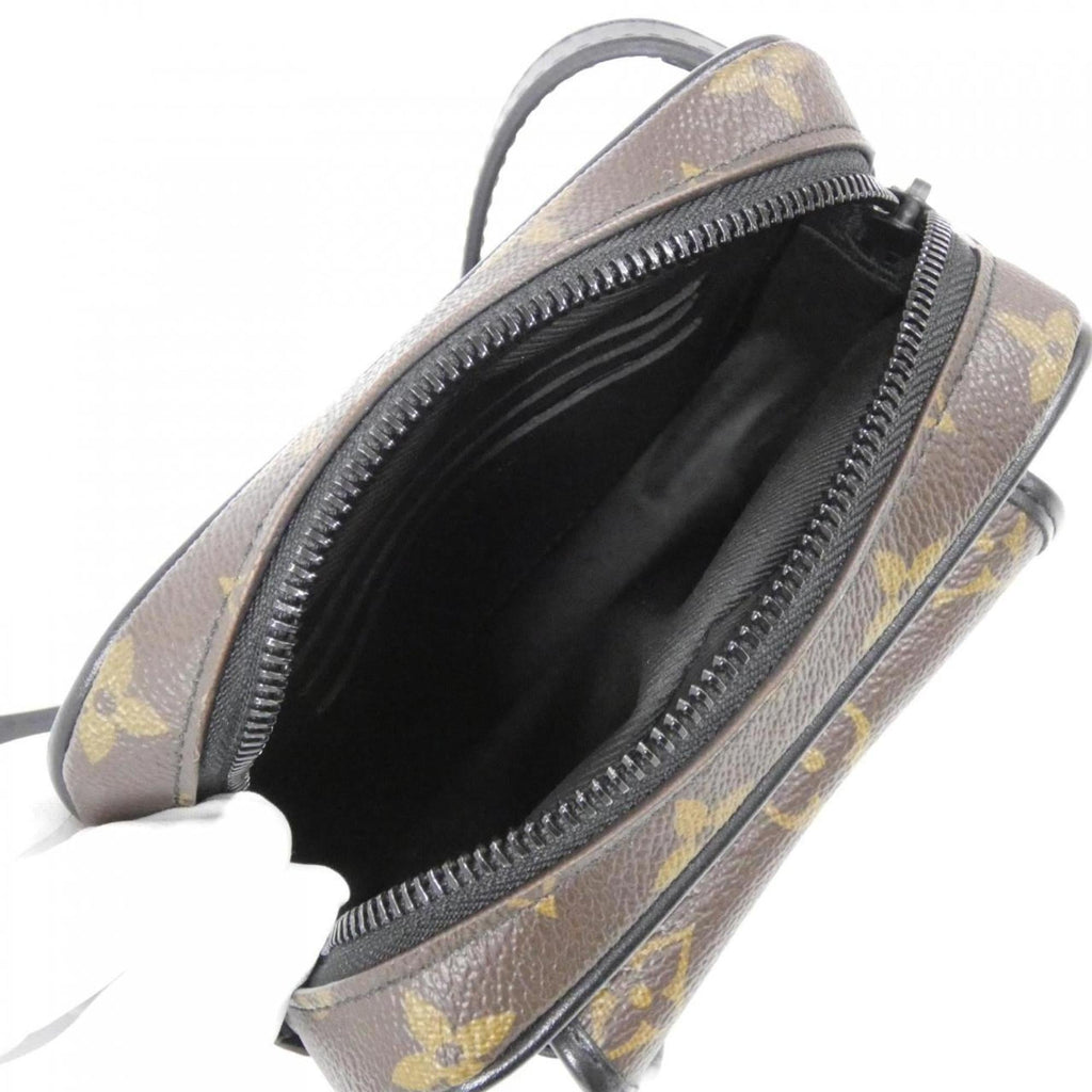 Louis Vuitton Black Brown Coated Canvas Shoulder Bag (Pre-Owned)