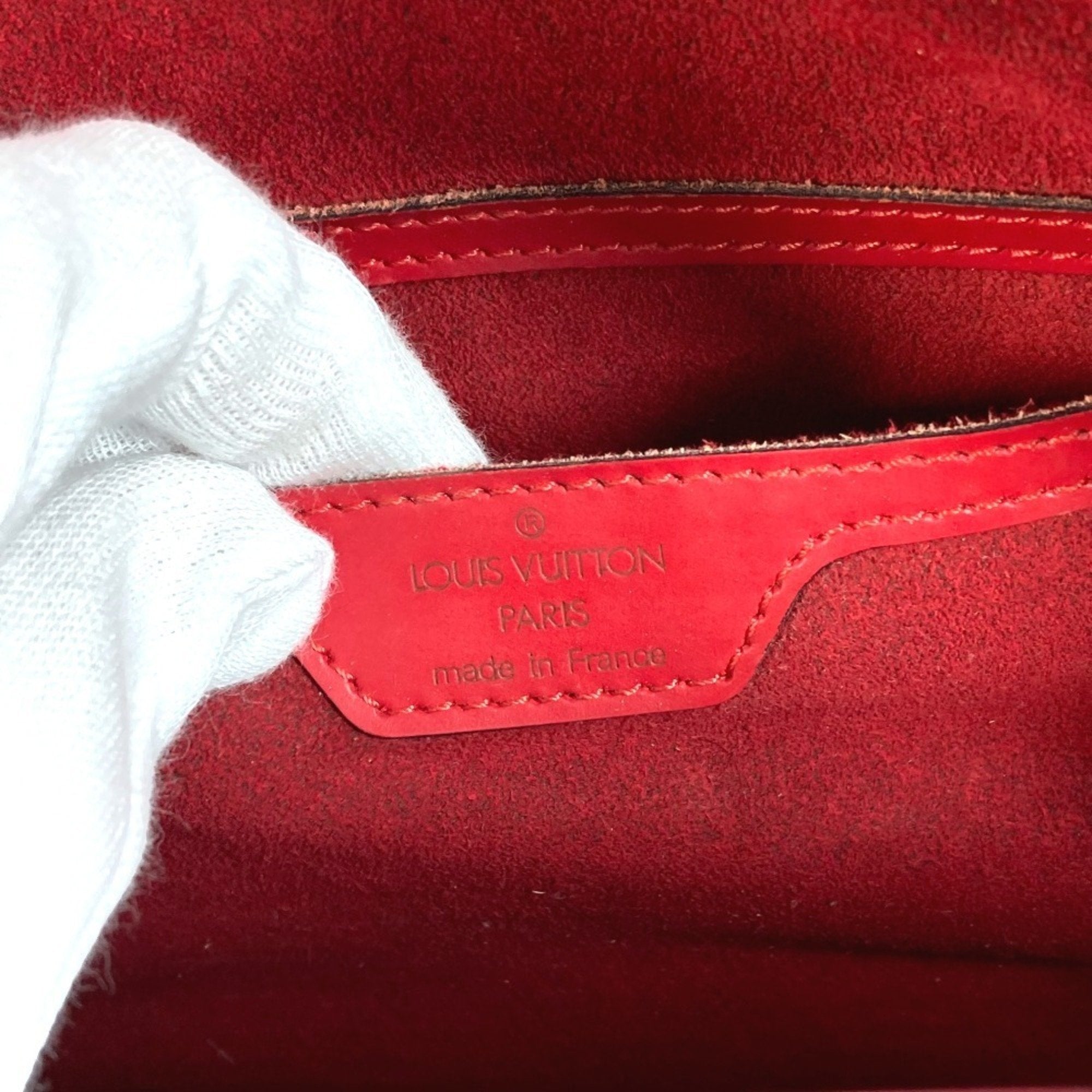 Louis Vuitton Castilian Red Red Color Epi Leather Handbag Shoulder Bag (Pre-Owned)