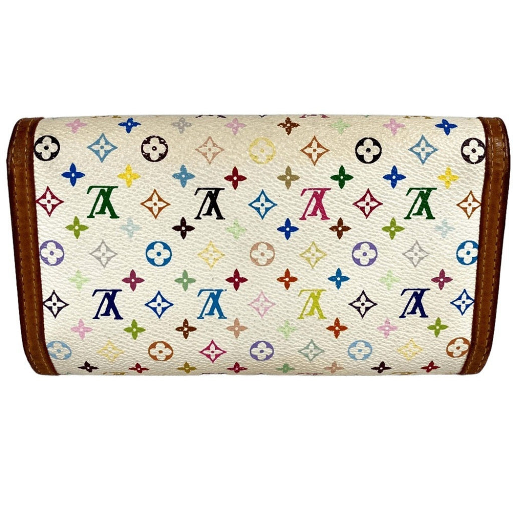 Louis Vuitton Monogram Multi-Color White Yellow Monogram Multicolore Long Wallet (Tri-Fold) (Pre-Owned)