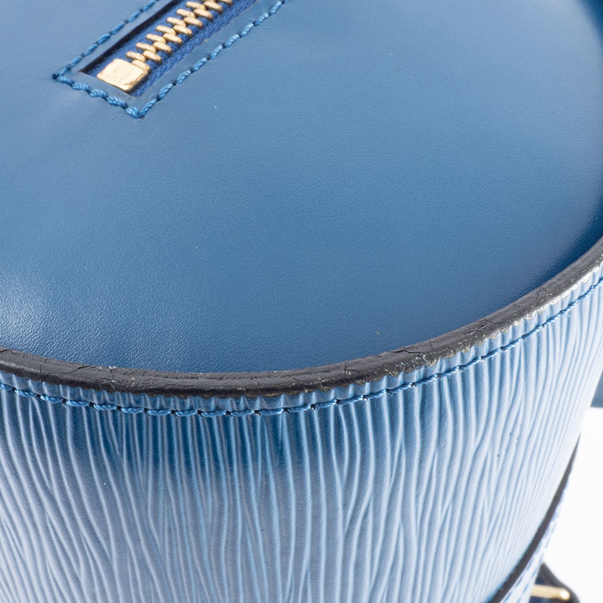 Louis Vuitton Epi Toledo Blue Epi Leather Handbag (Pre-Owned)