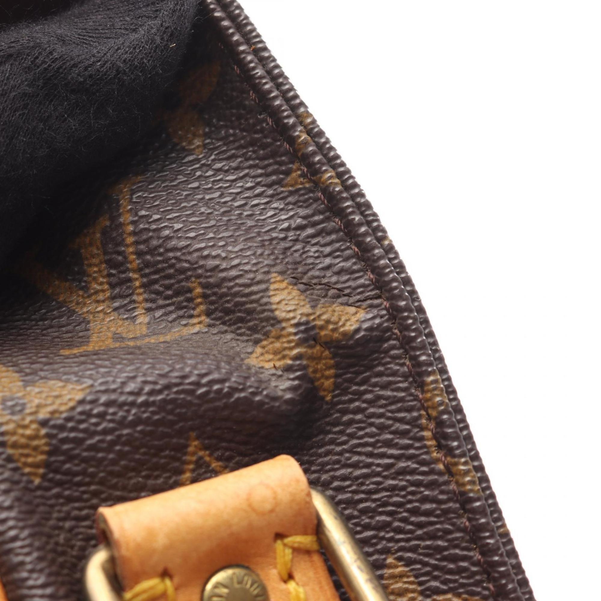 Louis Vuitton Monogram Brown Coated Canvas Leather Shoulder Bag (Pre-Owned)