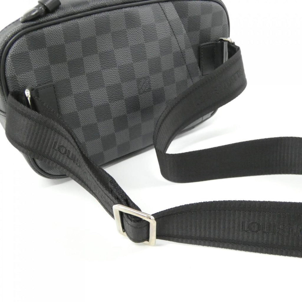 Louis Vuitton Dark Gray Graphite Gray Coated Canvas Shoulder Bag (Pre-Owned)