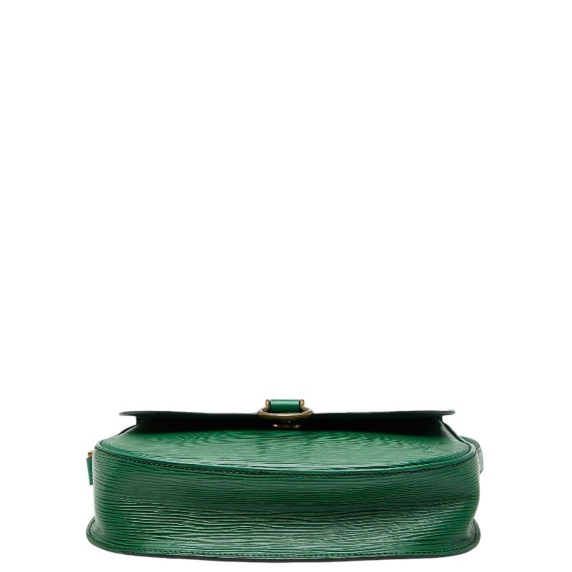 Louis Vuitton Borneo Green Leather Shoulder Bag (Pre-Owned)