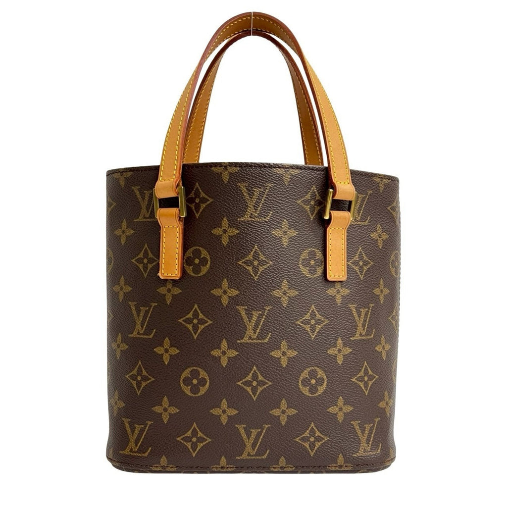 Louis Vuitton Brown Leather Pvc Handbag Tote Bag (Pre-Owned)