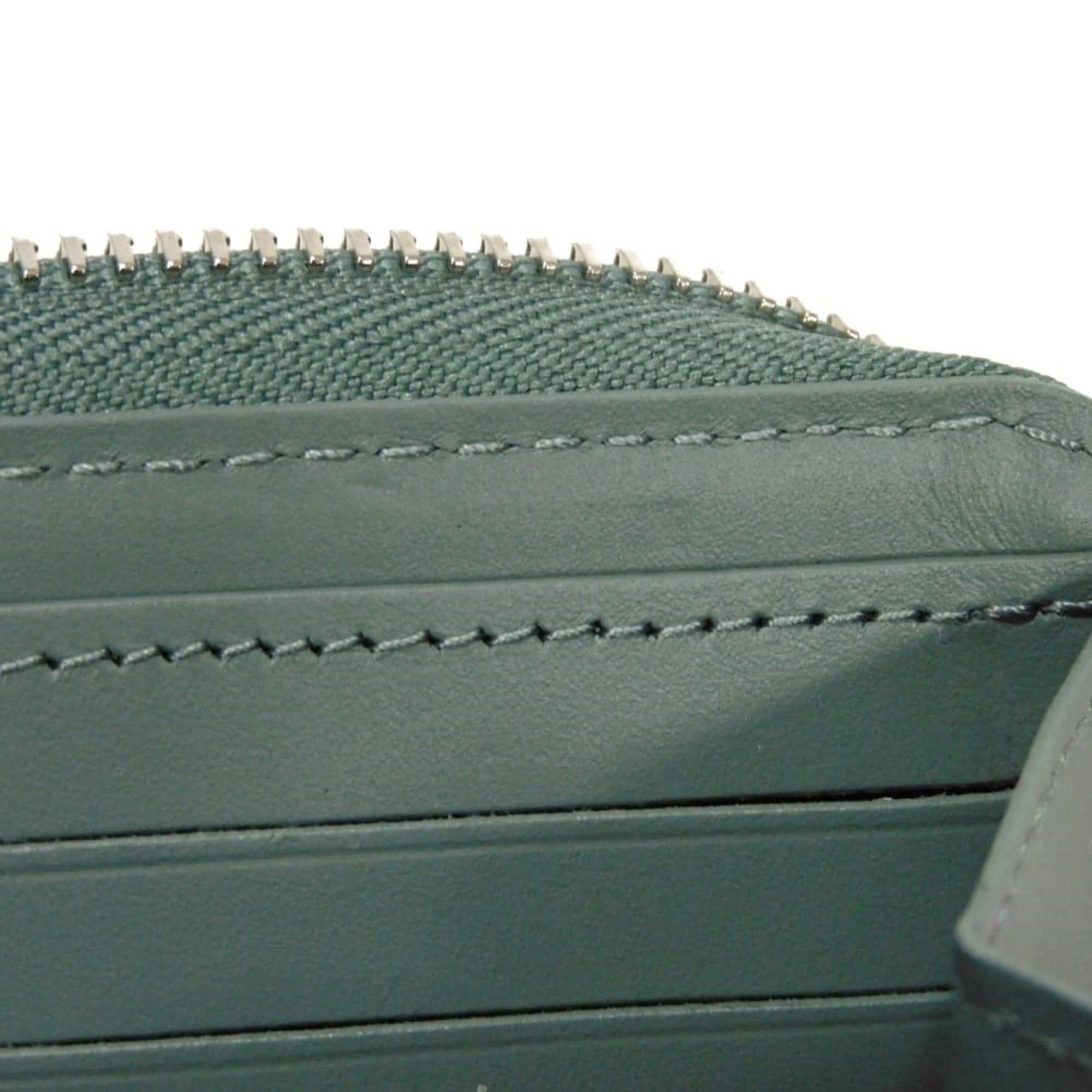 Louis Vuitton Green Leather Long Wallet (Bi-Fold) (Pre-Owned)