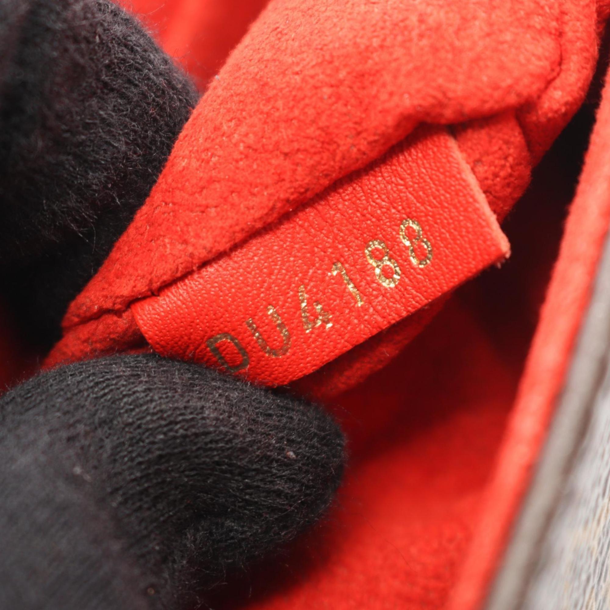 Louis Vuitton Brown Coquelicots Monogram Red Color Coated Canvas Leather Handbag (Pre-Owned)