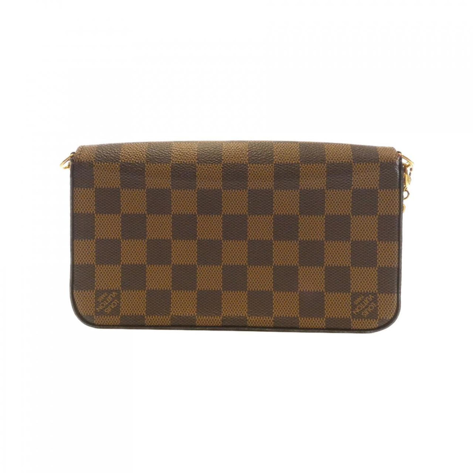 Louis Vuitton Ebene Coated Canvas Pochette Shoulder Bag (Pre-Owned)