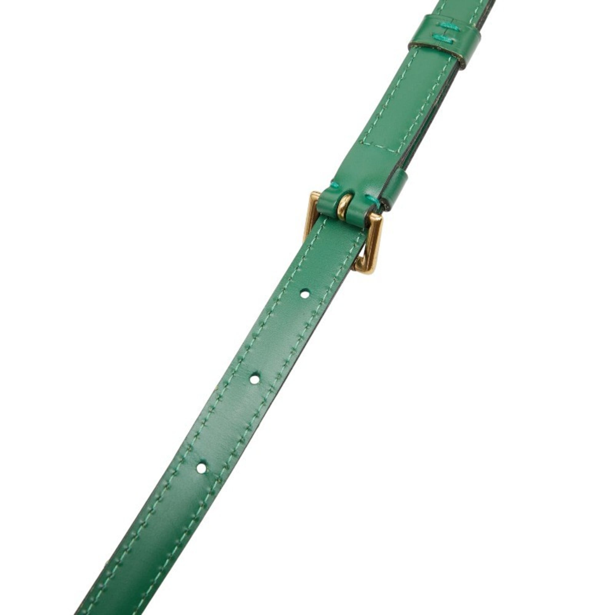 Louis Vuitton Borneo Green Leather Shoulder Bag (Pre-Owned)