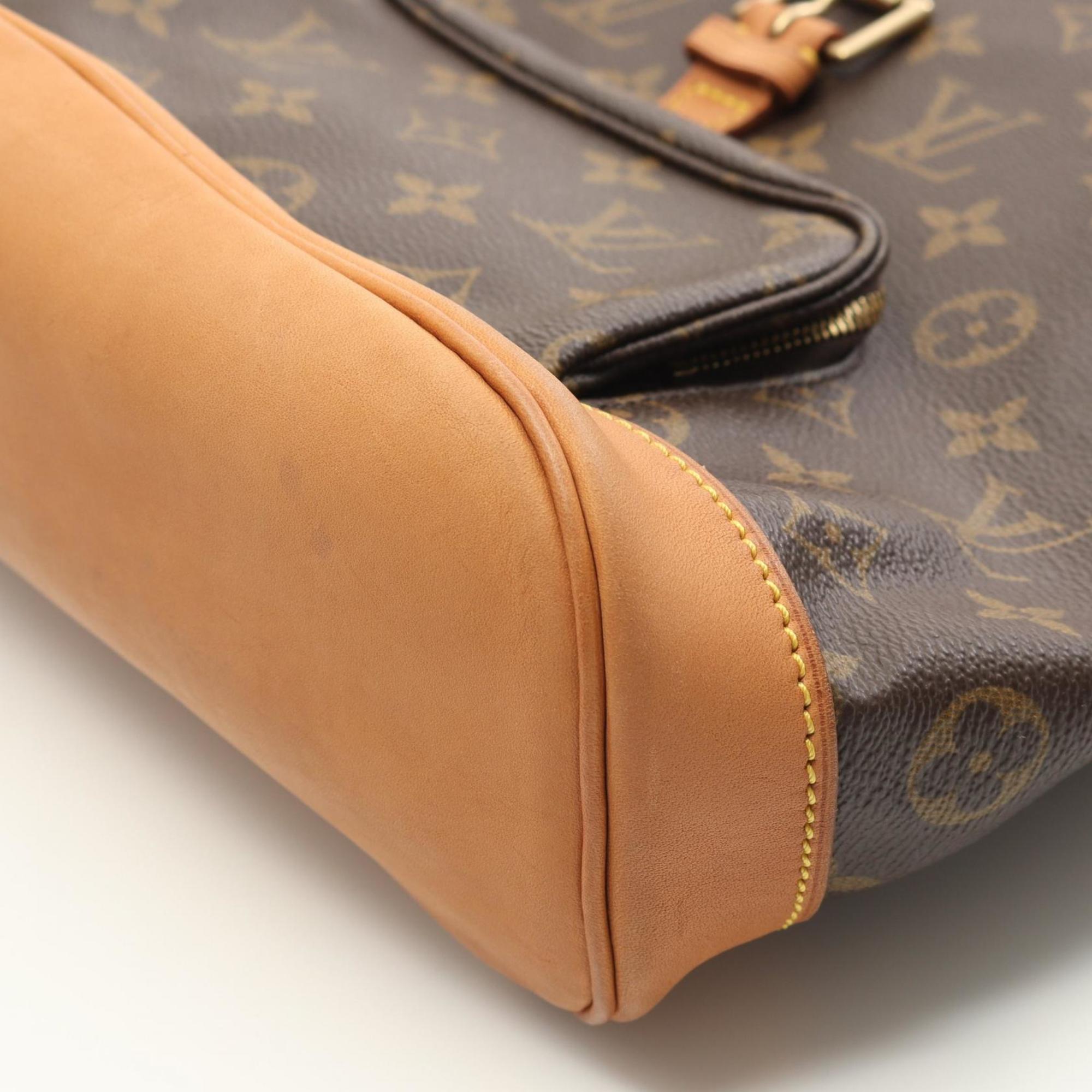 Louis Vuitton Brown Coated Canvas Leather Backpack (Pre-Owned)