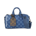 Louis Vuitton Blue Coated Canvas Boston Bag (Pre-Owned)
