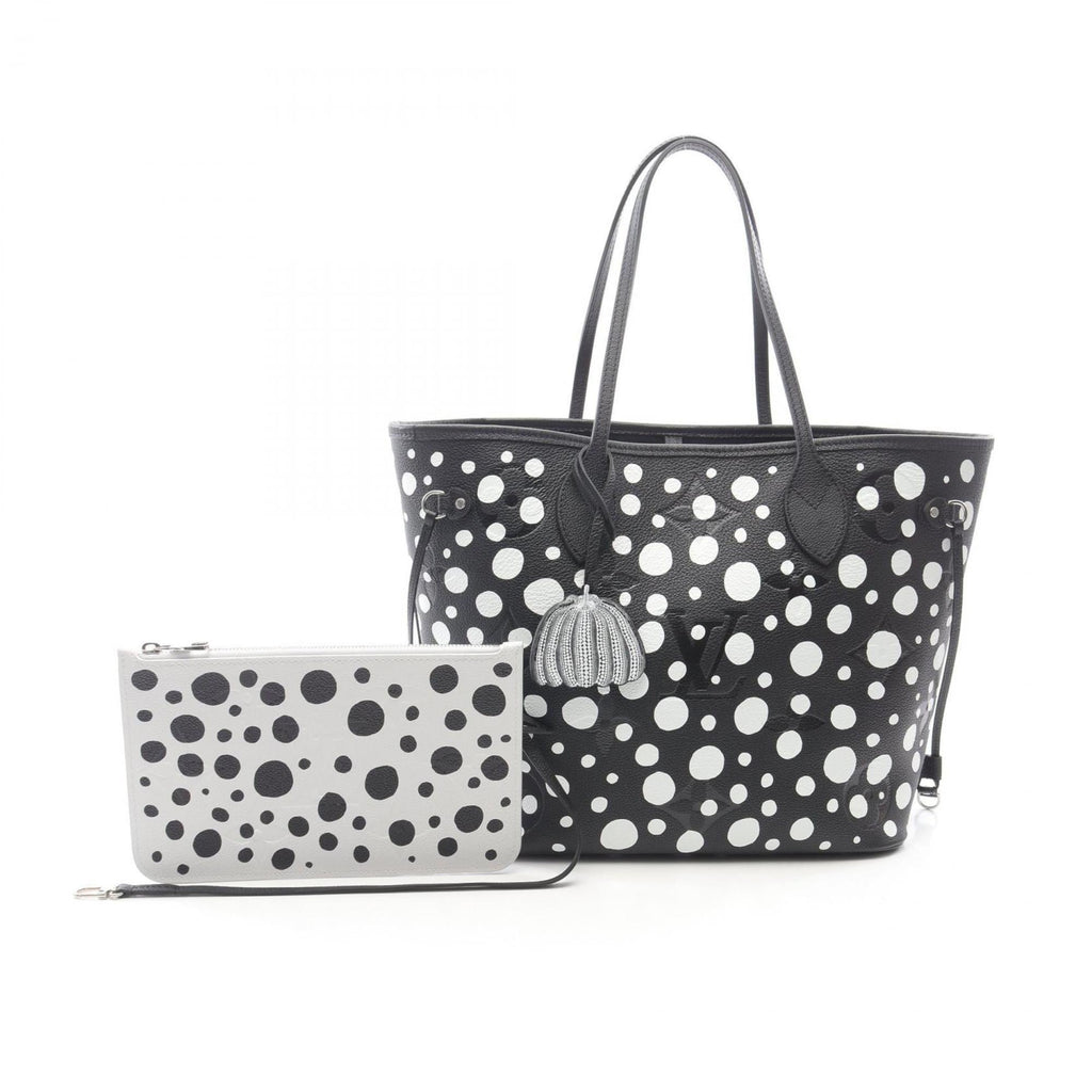 Louis Vuitton Black White Leather Tote Bag (Pre-Owned)