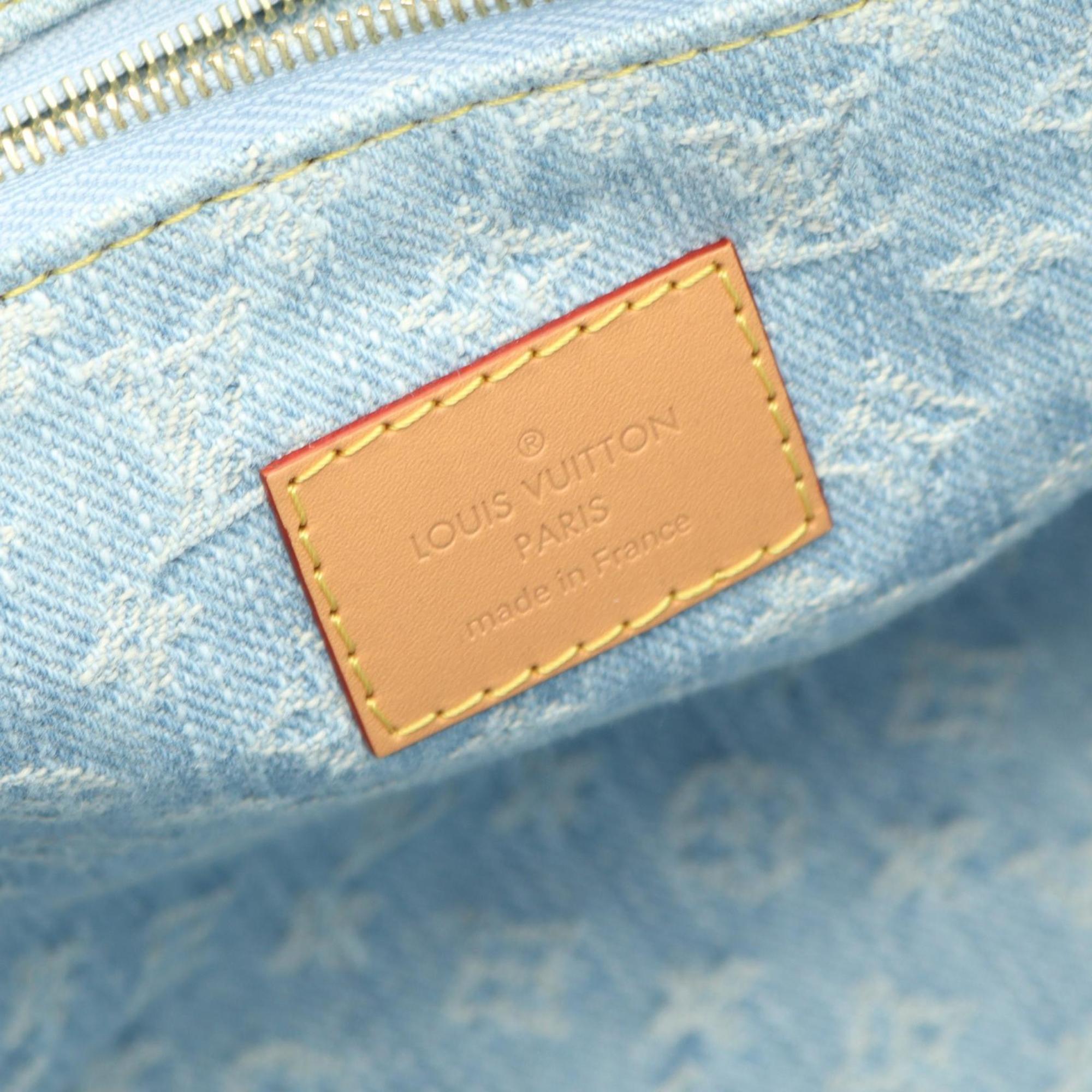 Louis Vuitton Blue Denim Leather Handbag (Pre-Owned)