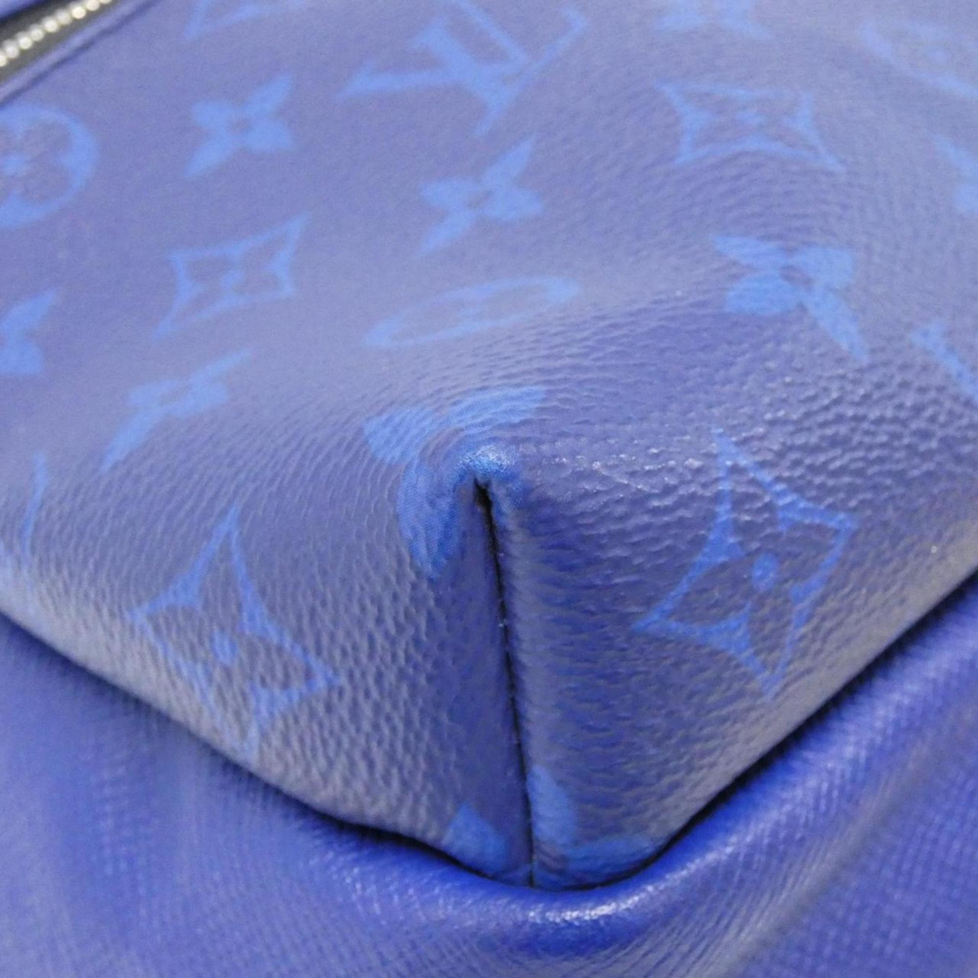 Louis Vuitton Cobalt Coated Canvas Leather Backpack (Pre-Owned)
