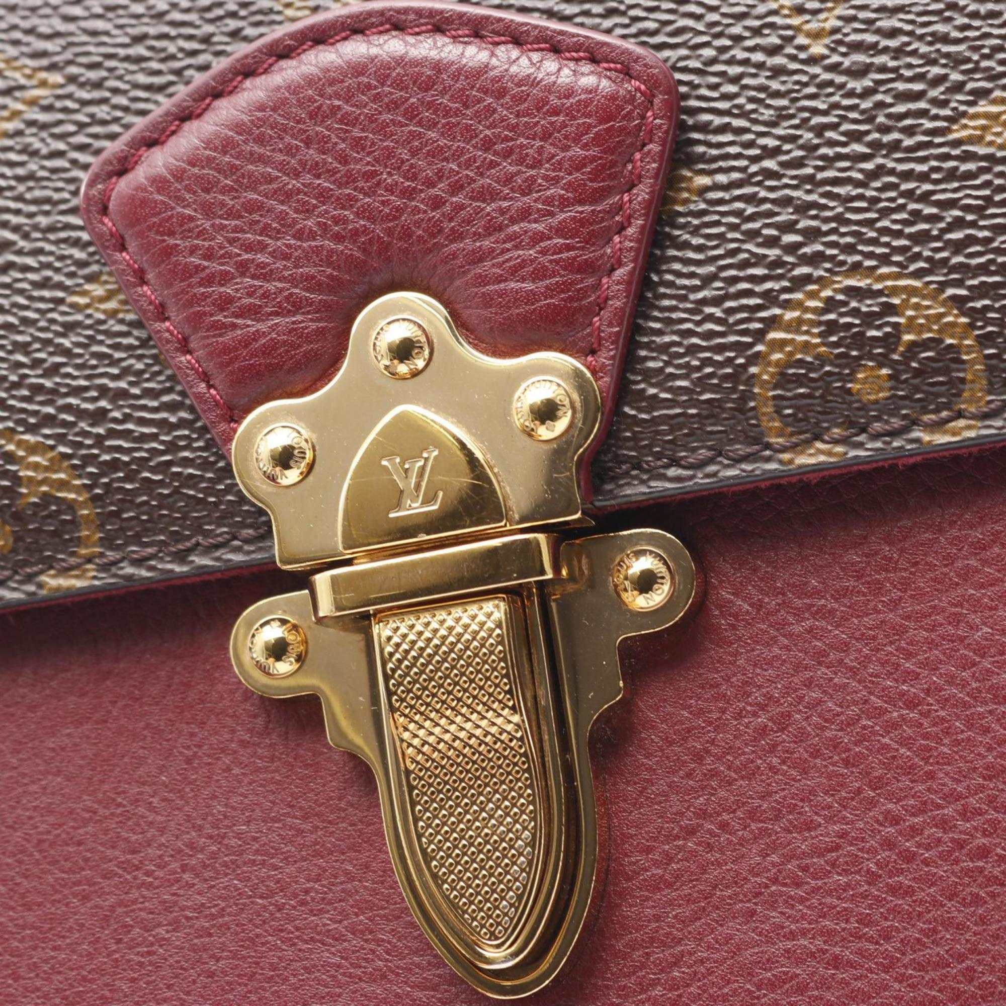 Louis Vuitton Bordeaux Brown Monogram Coated Canvas Leather Shoulder Bag (Pre-Owned)