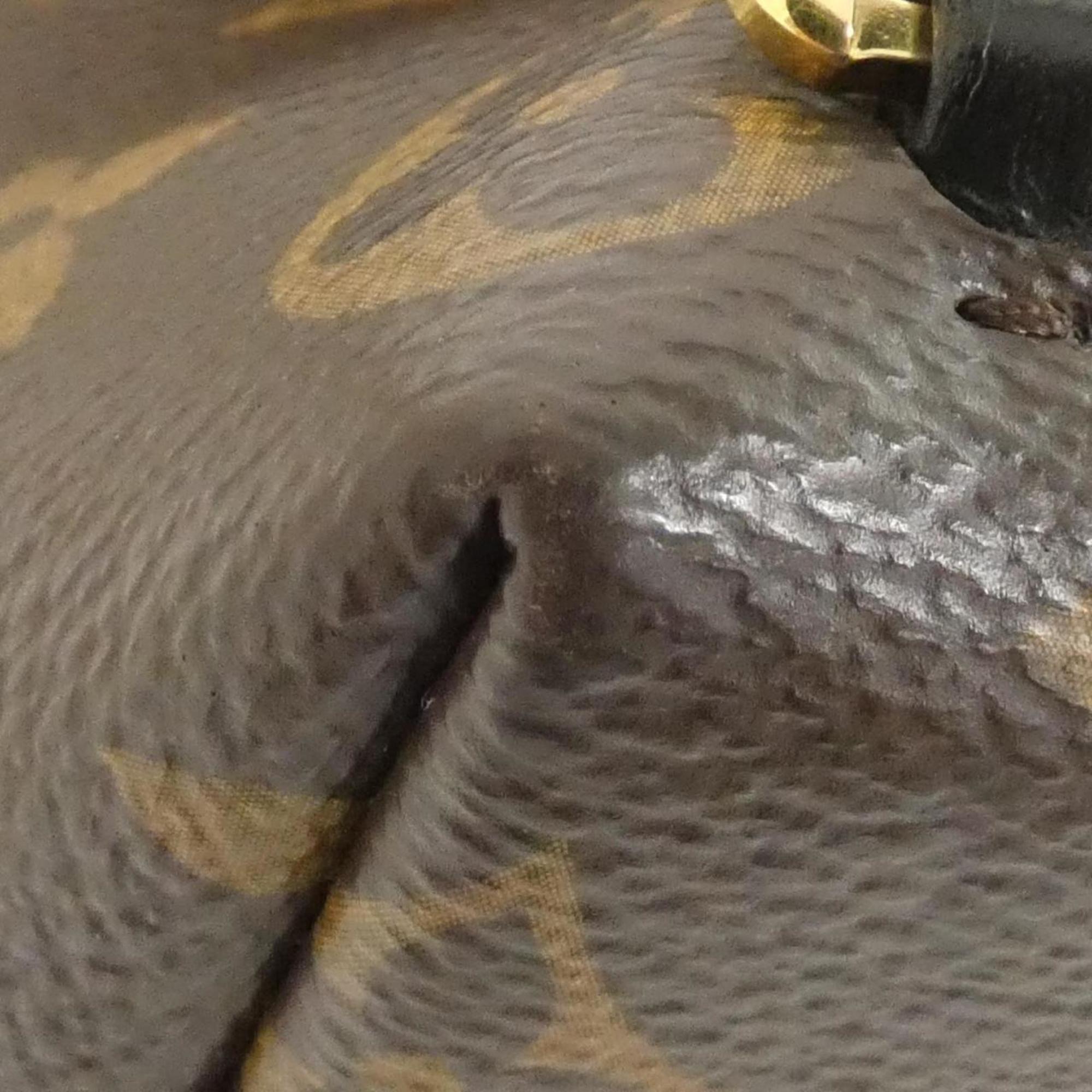 Louis Vuitton Black Marron Coated Canvas Backpack (Pre-Owned)