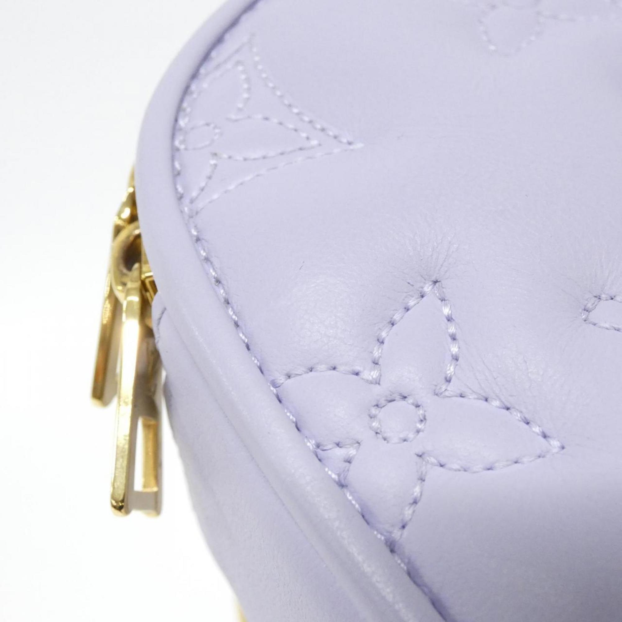 Louis Vuitton Purple Leather Pouch Shoulder Bag (Pre-Owned)