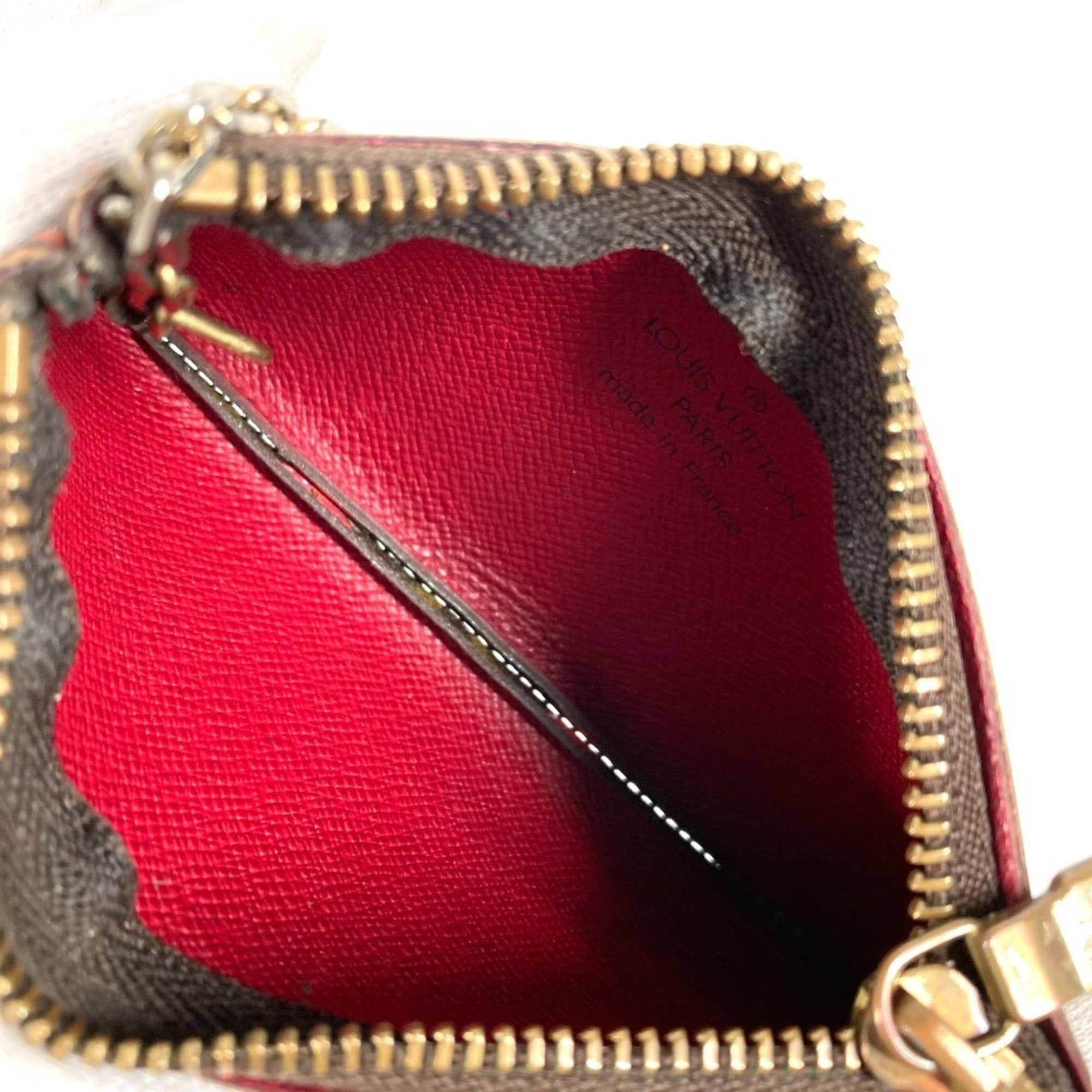 Louis Vuitton Brown Monogram Cherry Red Color Monogram Coin Purse/Coin Case (Pre-Owned)