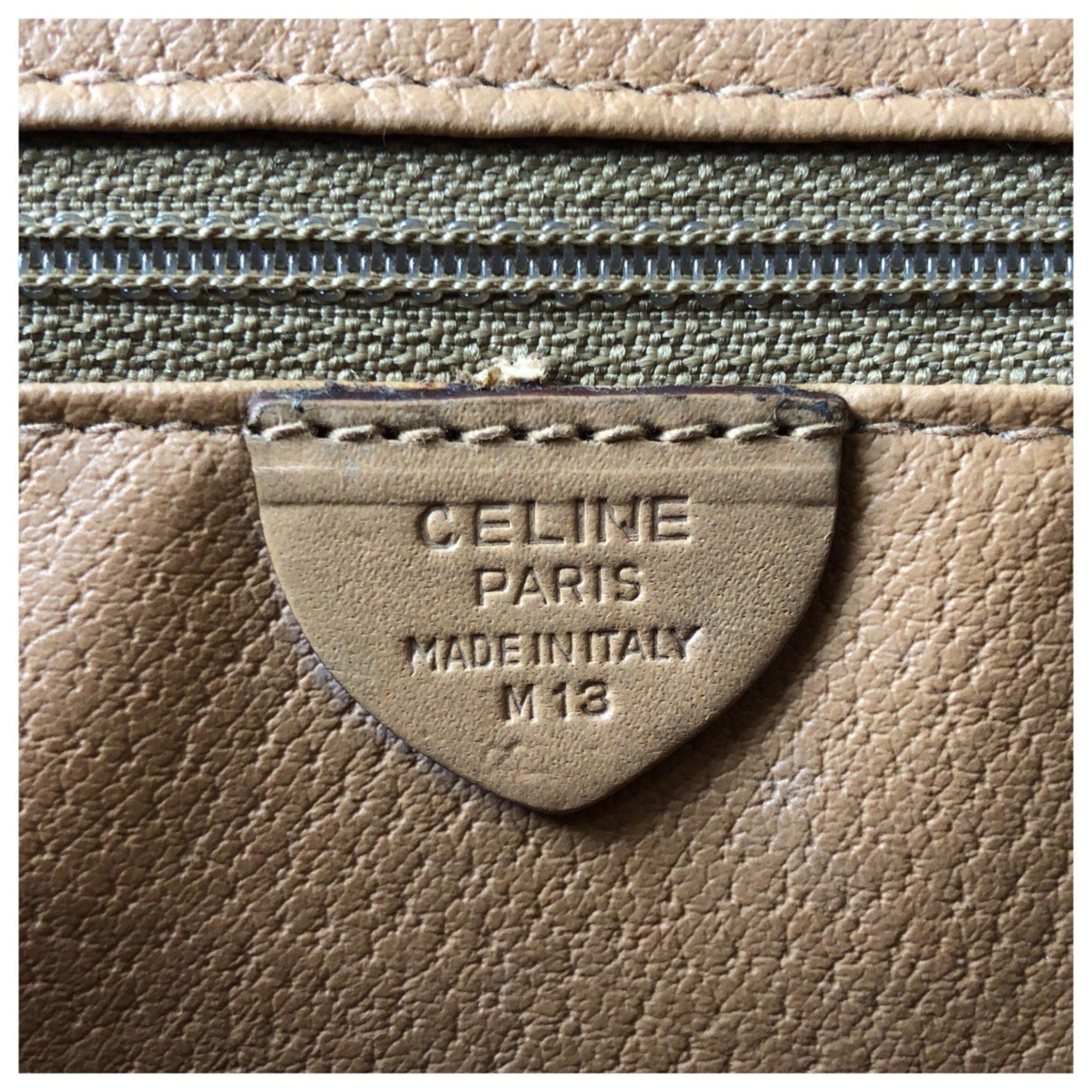 Vintage Saddle Flap Shoulder Bag Macadam Coated Canvas Small