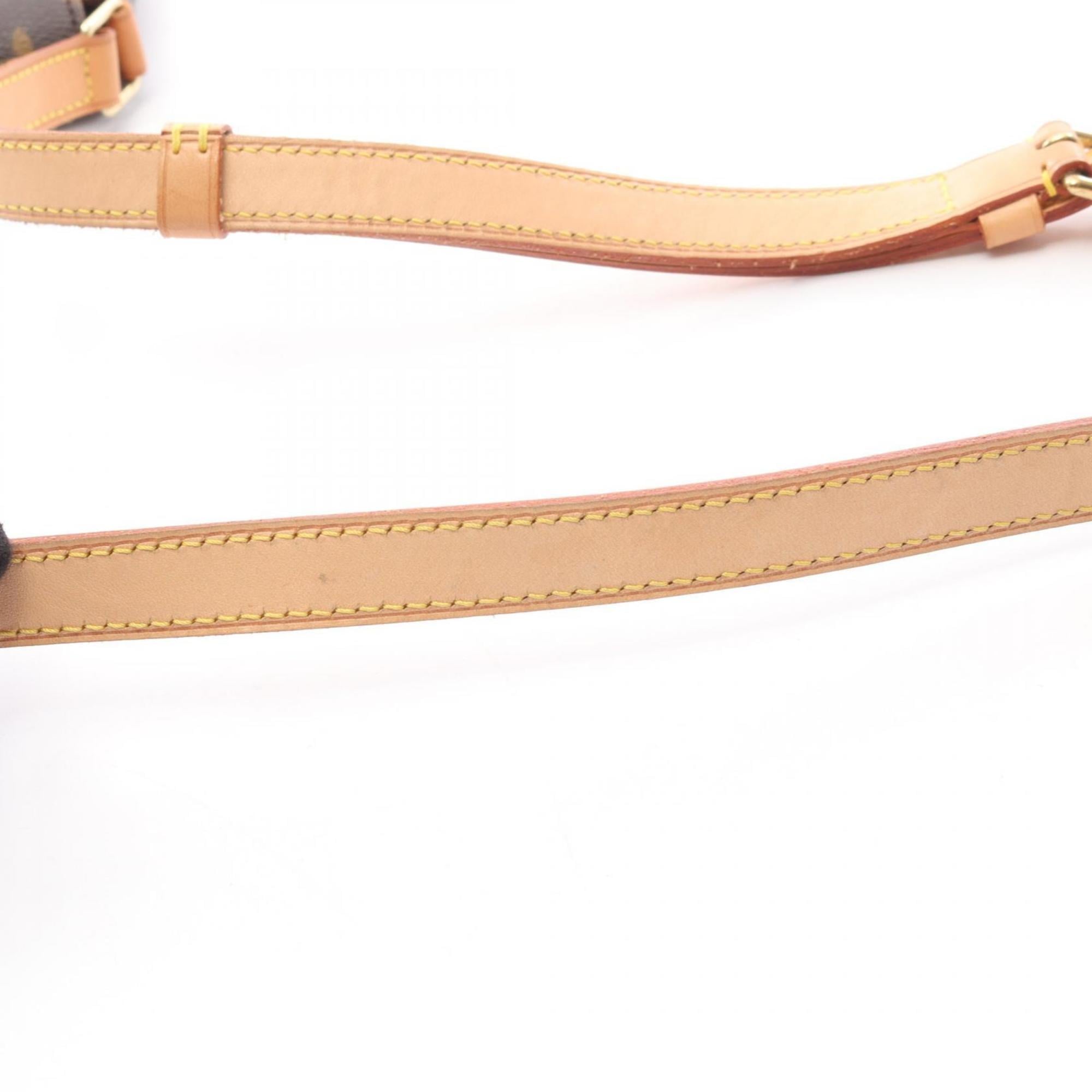 Louis Vuitton Brown Coated Canvas Leather Shoulder Bag (Pre-Owned)