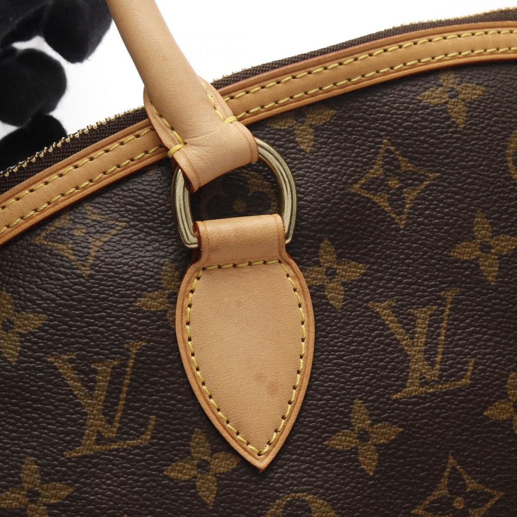 Louis Vuitton Brown Coated Canvas Leather Tote Bag (Pre-Owned)