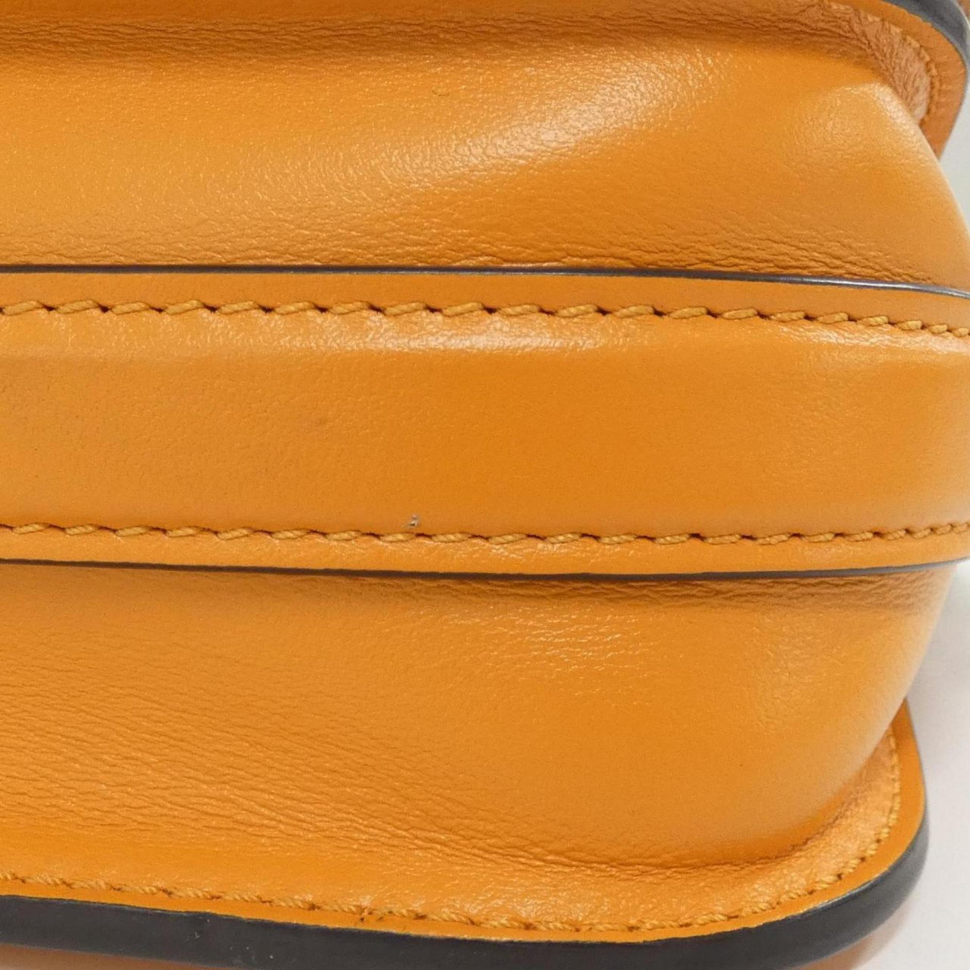Louis Vuitton Orange Leather Shoulder Bag (Pre-Owned)